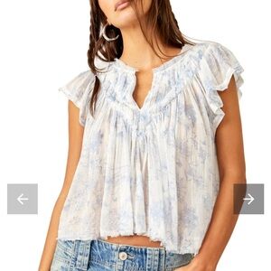 NWT free people printed floral padma top